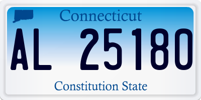 CT license plate AL25180