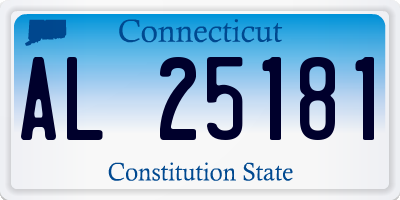 CT license plate AL25181