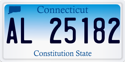 CT license plate AL25182