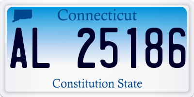 CT license plate AL25186