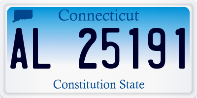 CT license plate AL25191