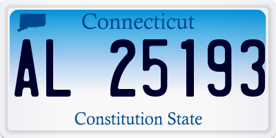 CT license plate AL25193