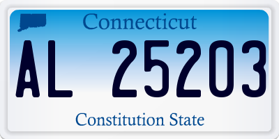 CT license plate AL25203