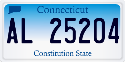 CT license plate AL25204