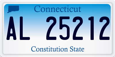 CT license plate AL25212