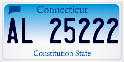 CT license plate AL25222