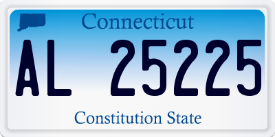 CT license plate AL25225