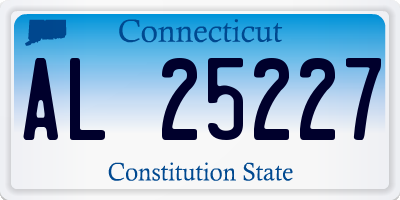 CT license plate AL25227