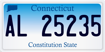 CT license plate AL25235
