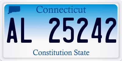 CT license plate AL25242