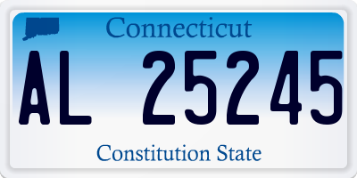 CT license plate AL25245