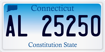 CT license plate AL25250