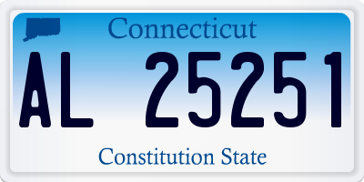 CT license plate AL25251