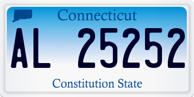 CT license plate AL25252