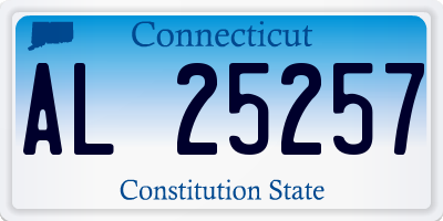 CT license plate AL25257