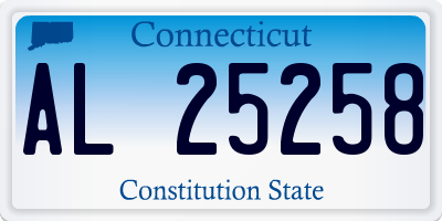 CT license plate AL25258