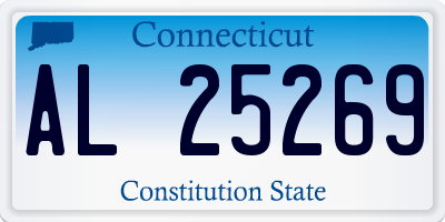 CT license plate AL25269