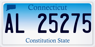 CT license plate AL25275
