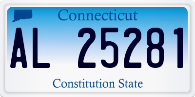 CT license plate AL25281