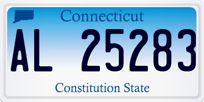 CT license plate AL25283
