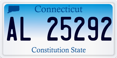 CT license plate AL25292