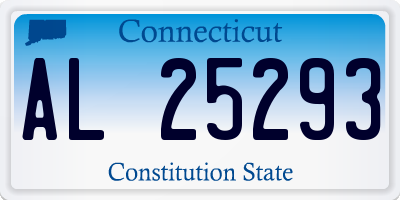 CT license plate AL25293