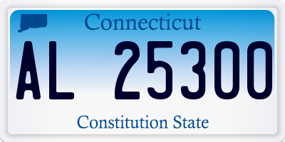 CT license plate AL25300