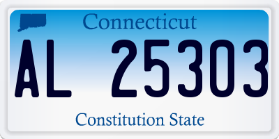CT license plate AL25303