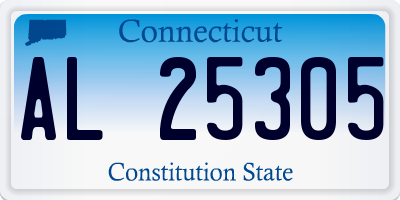 CT license plate AL25305