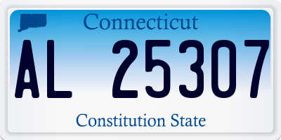 CT license plate AL25307