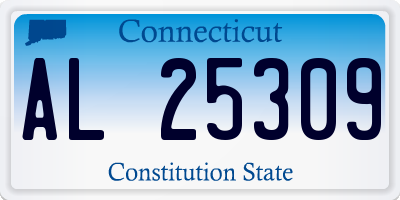 CT license plate AL25309