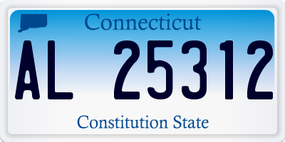 CT license plate AL25312