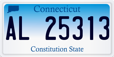 CT license plate AL25313