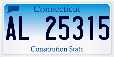 CT license plate AL25315