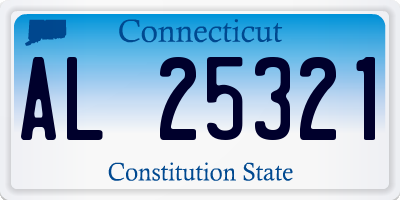 CT license plate AL25321