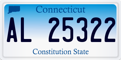 CT license plate AL25322