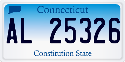 CT license plate AL25326