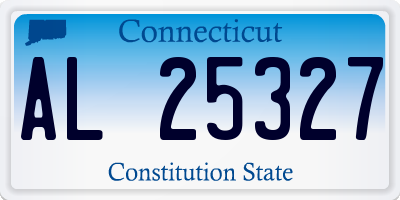 CT license plate AL25327