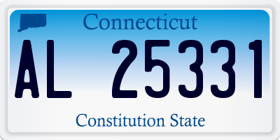CT license plate AL25331