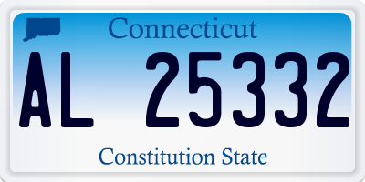 CT license plate AL25332