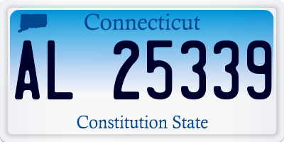 CT license plate AL25339