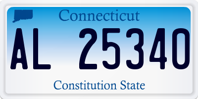 CT license plate AL25340