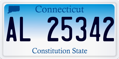 CT license plate AL25342