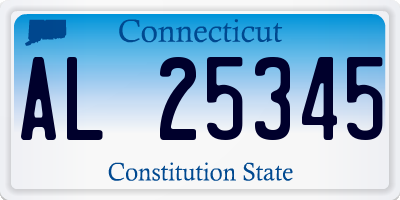 CT license plate AL25345