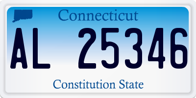 CT license plate AL25346