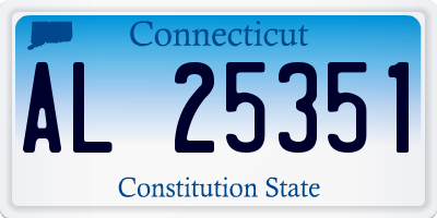 CT license plate AL25351