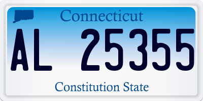 CT license plate AL25355