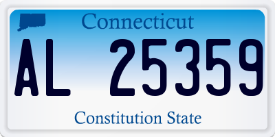 CT license plate AL25359
