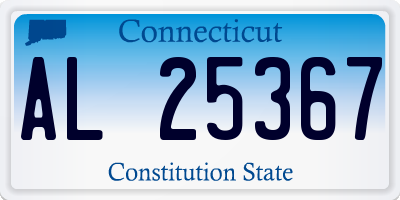 CT license plate AL25367