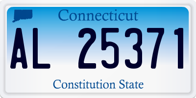 CT license plate AL25371